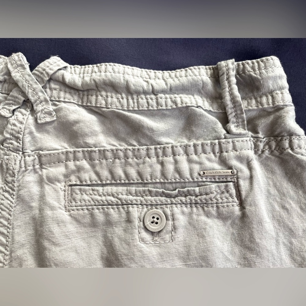 Calvin Klein Linen Shorts - Picture 4 of 5